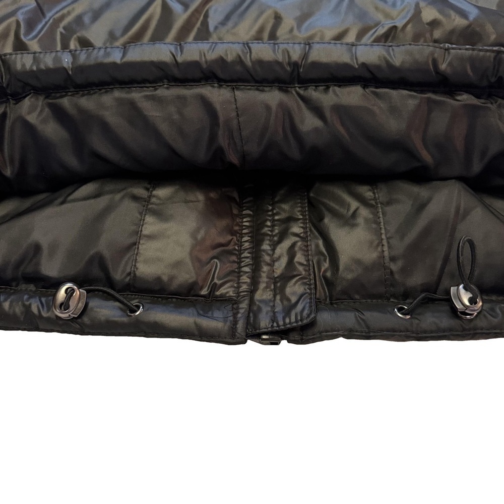 Marilyn & Me Black Puffer Jacket Size S Cropped adjustable cords at waist NEW - Picture 10 of 16